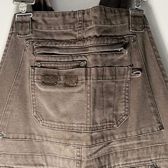 Duluth Trading Co Mens Fire Hose Bib Overalls 38x32 Brown Cotton Canvas - Picture 6 of 12
